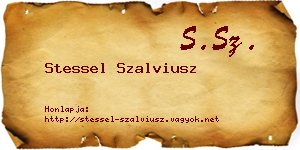 Stessel Szalviusz névjegykártya